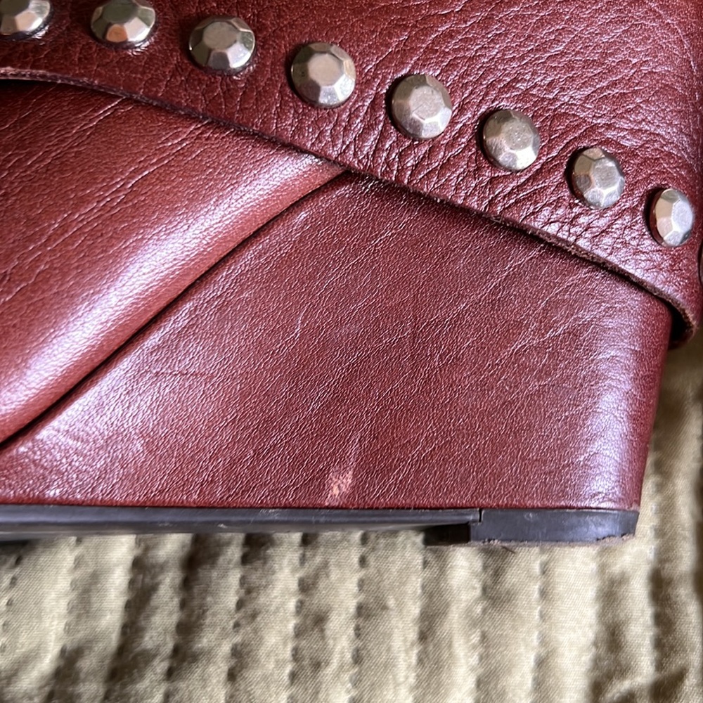 BCBG Brown Ankle Boots with Silver Accents - Picture 5 of 8